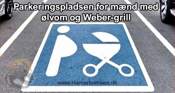 Afvigelse fugl bark Parkeringspladsen for mænd med ølvom og Weber-grill - Humørbomben.dk