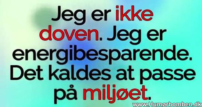 Jeg er ikke doven