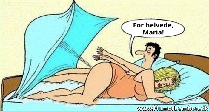 For helvede